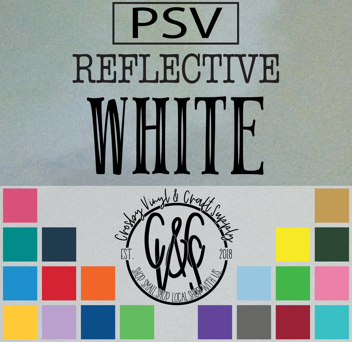  Engineering Grade White Reflective Vinyl, 12x12
