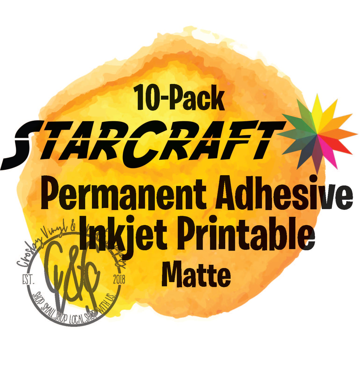 StarCraft Inkjet Printable Matte Permanent Adhesive Vinyl – Crosby