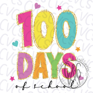 100 Days of School Glitter Doodle