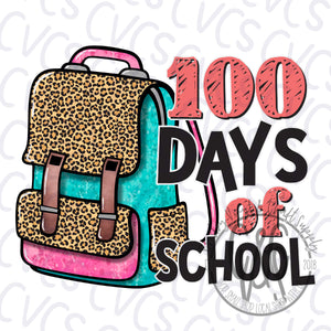 100 Days of School Leopard Backpack