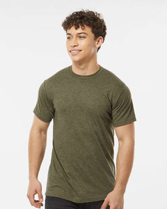 Tultex 241 Adult Poly Rich Crew-Heather Military Green