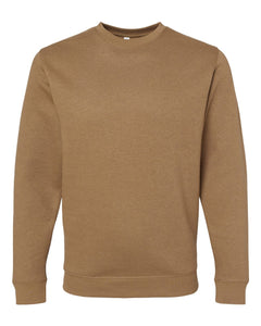 LAT 6925 Fleece Unisex Sweatshirt - Coyote Brown