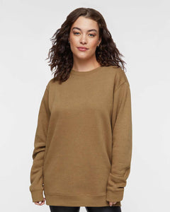 LAT 6925 Fleece Unisex Sweatshirt - Coyote Brown