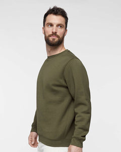 LAT 6925 Fleece Unisex Sweatshirt - Military Green