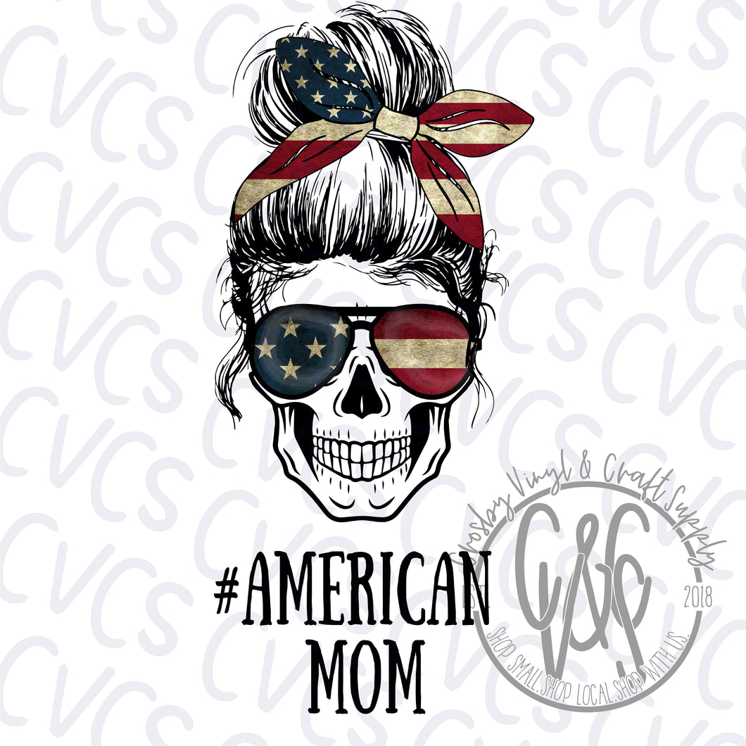 American Mom Skull