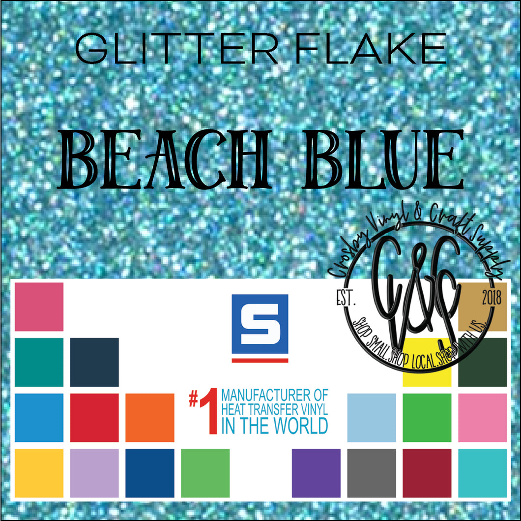 Glitter Flake-Beach Blue