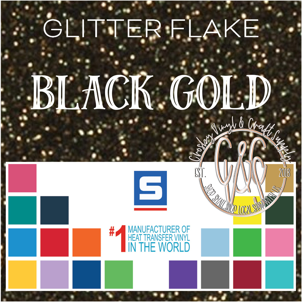Glitter Flake-Black/Gold