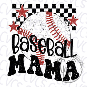 Baseball Mama Checkered