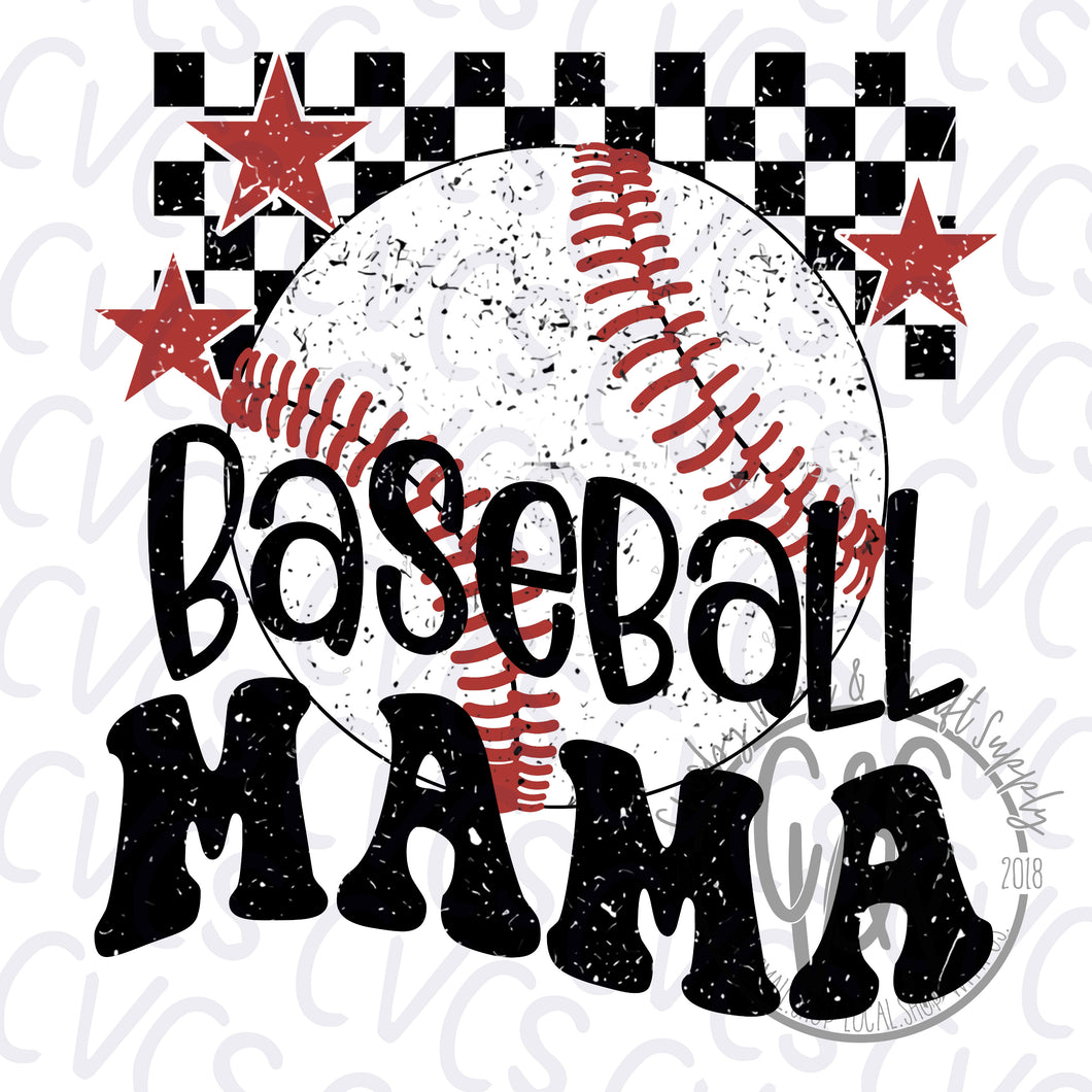 Baseball Mama Checkered