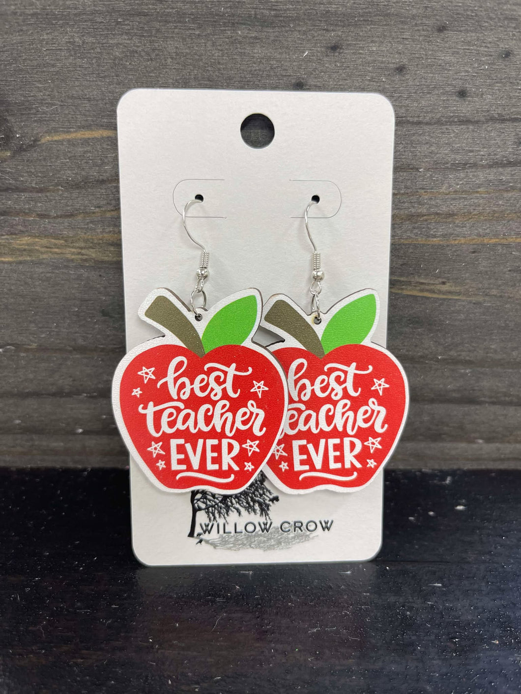 Best Teacher Ever Apple Dangle