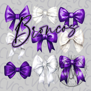 Broncos Coquette Bows