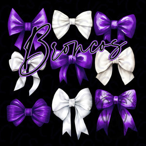 Broncos Coquette Bows