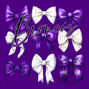 Broncos Coquette Bows