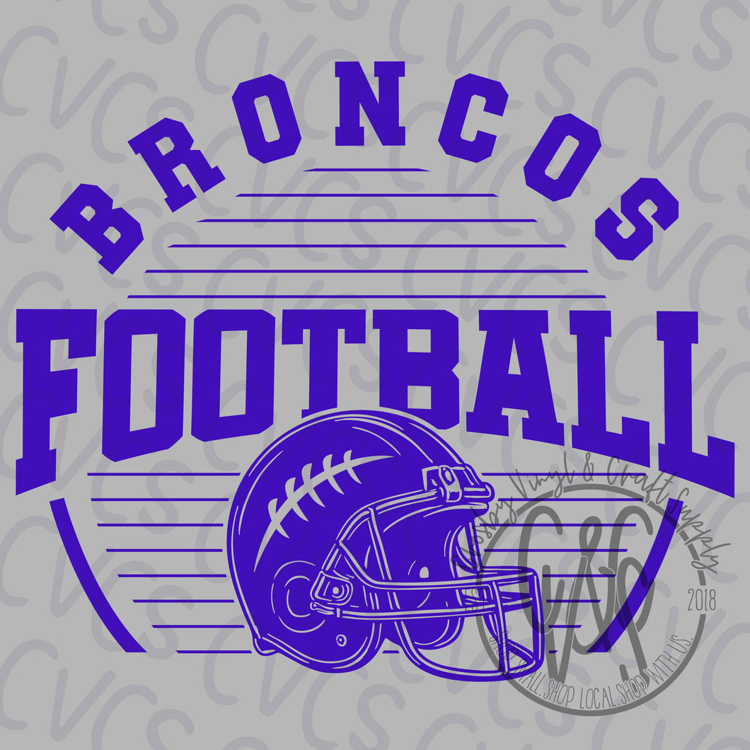 Broncos Stripes Football
