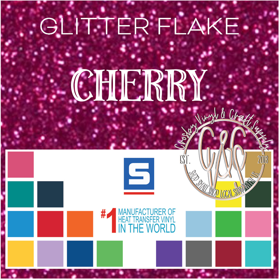 Glitter Flake-Cherry