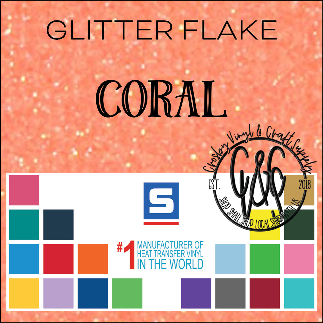 Glitter Flake-Coral