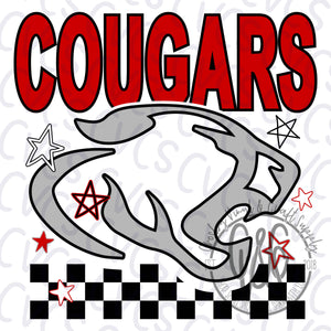 Cougar Checkered Stars