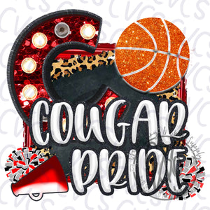 Cougar Pride Chunky Glitter Basketball