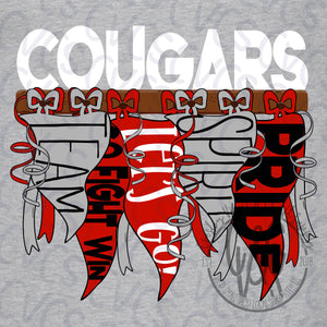 Cougars Hanging Banner Flags