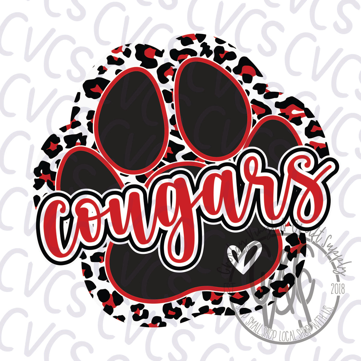 Cougars Leopard Paw – Crosby Vinyl Supply