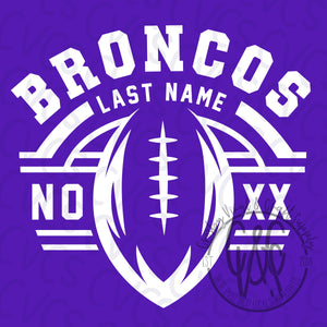 Customizable Broncos Football