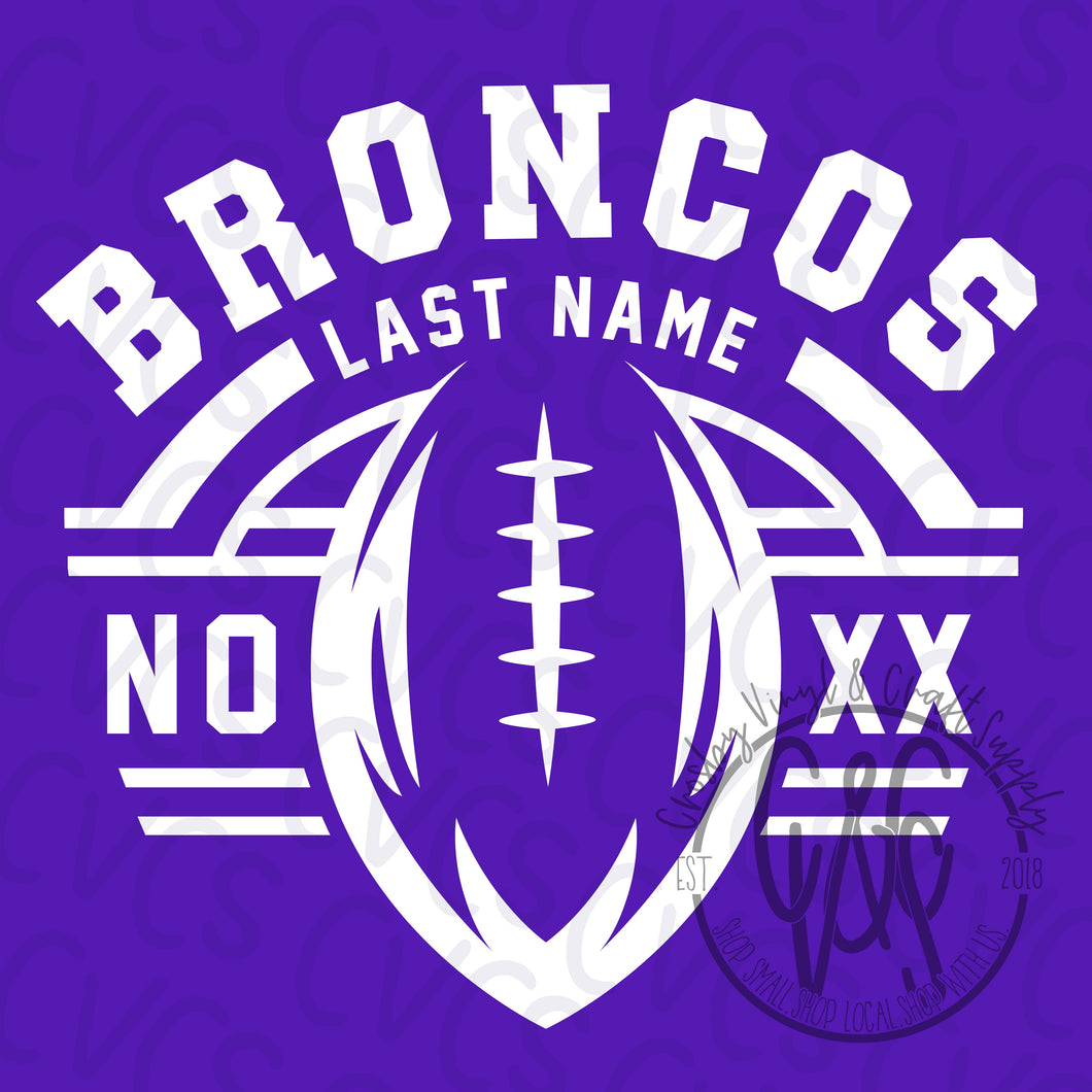 Customizable Broncos Football