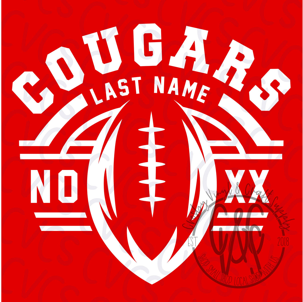 Customizable Cougars Football