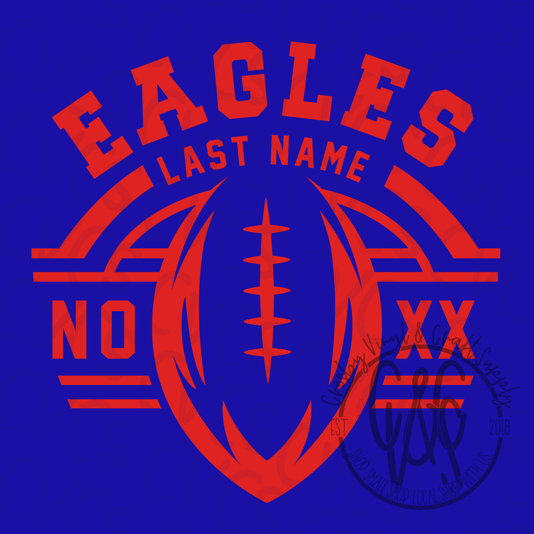 Customizable Eagles Football