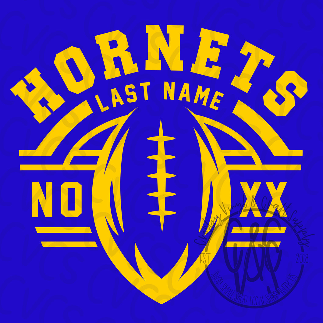 Customizable Hornets Football