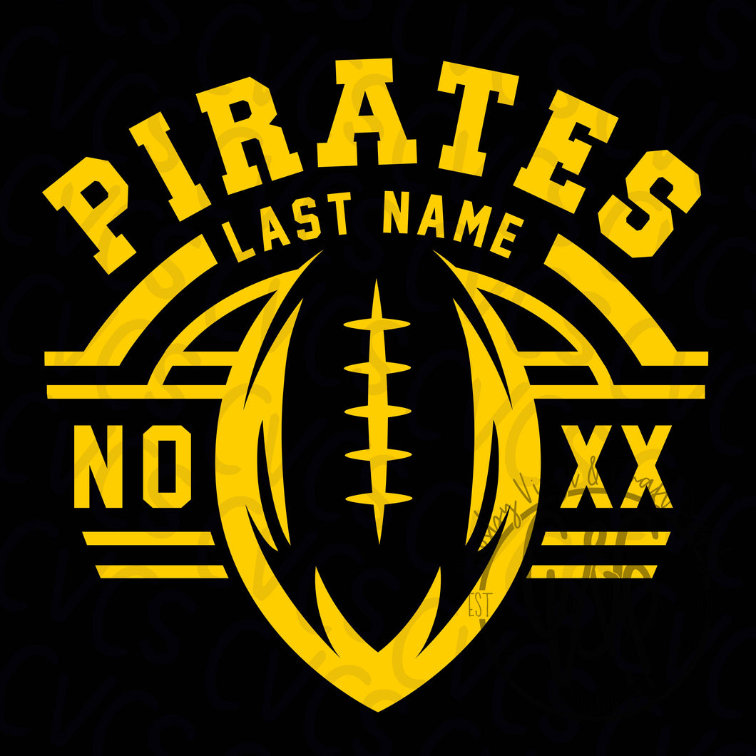 Customizable Pirates Football