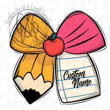 Load image into Gallery viewer, Customizable Pencil Bow

