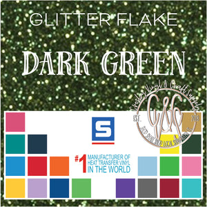 Glitter Flake-Dark Green