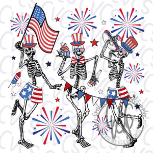 Patriotic Dancing Skeletons