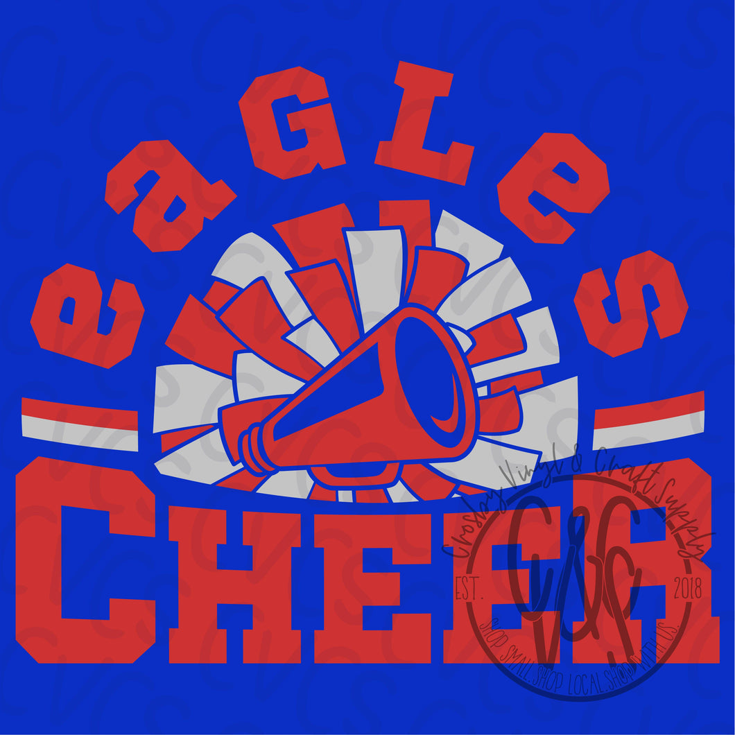 Eagles Cheer Pom and Megaphone