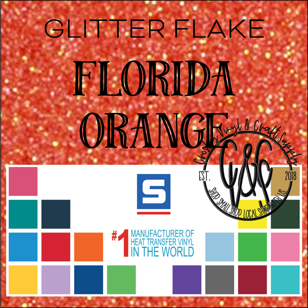 Glitter Flake-Florida Orange