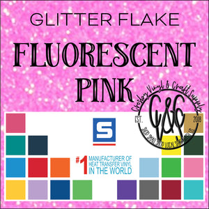 Glitter Flake-Fluorescent Pink