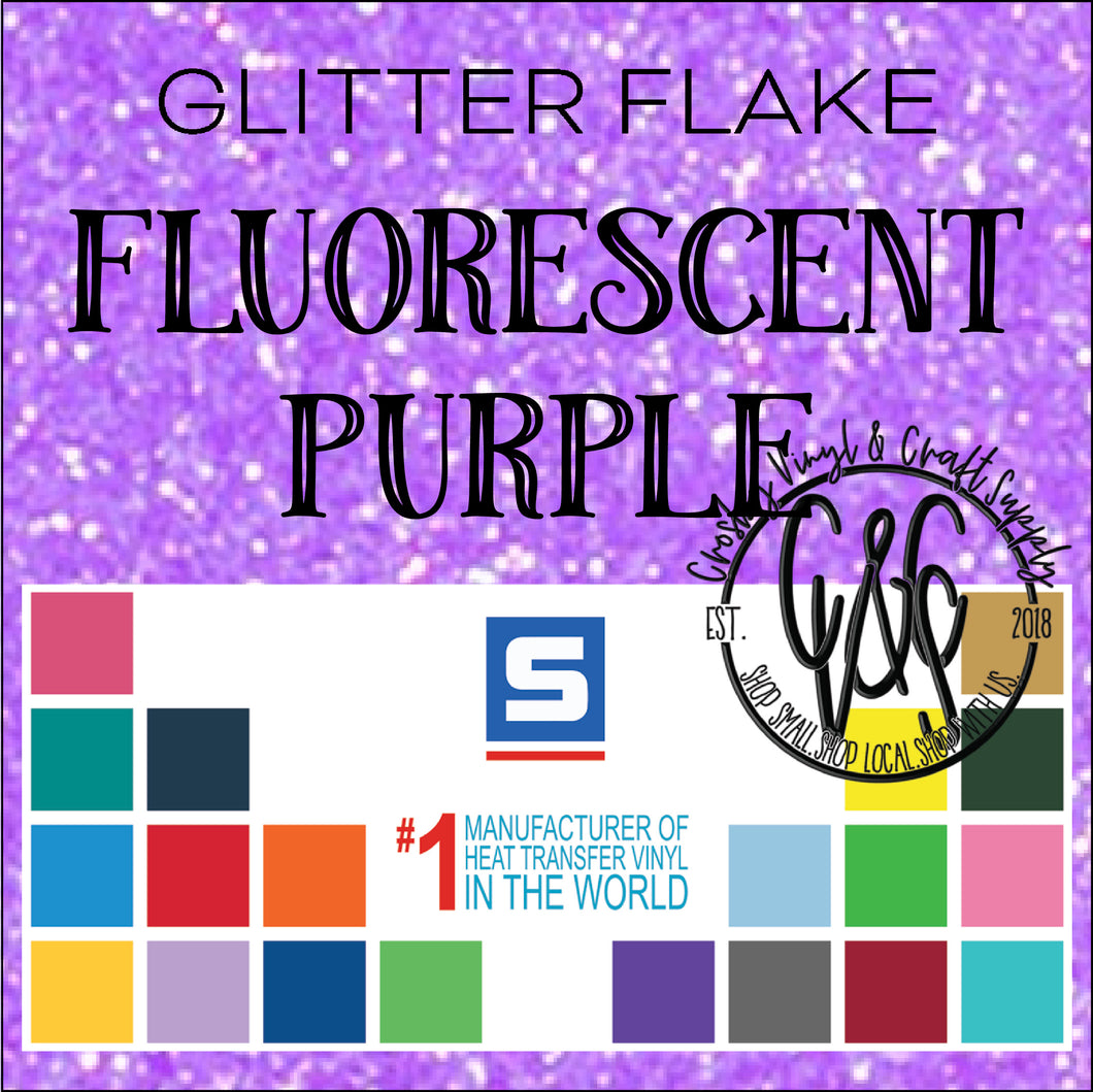 Glitter Flake-Fluorescent Purple