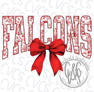 Falcons Floral Coquette Bow