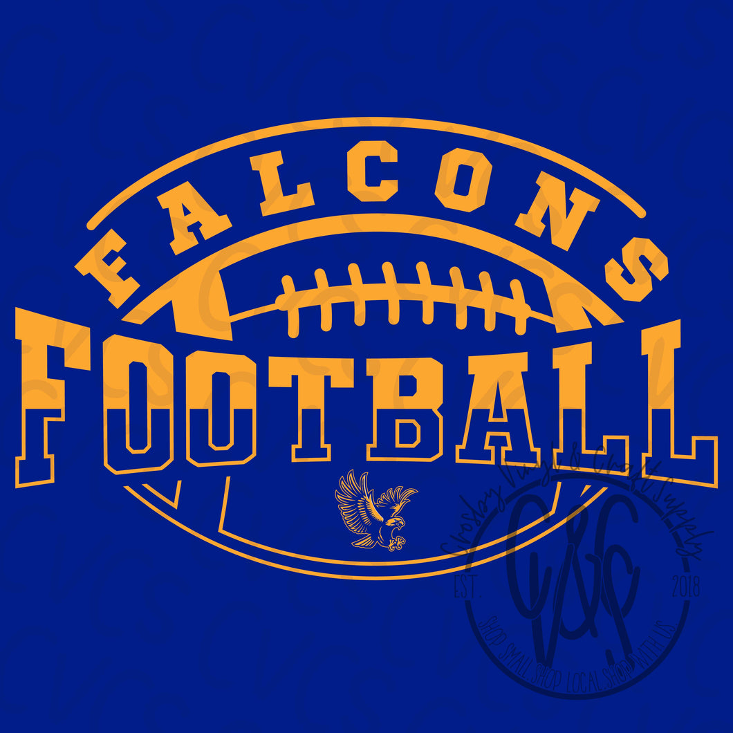 Falcons Gold Football Shadow