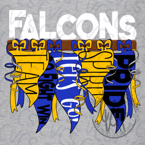 Falcons Gold Hanging Banner Flags