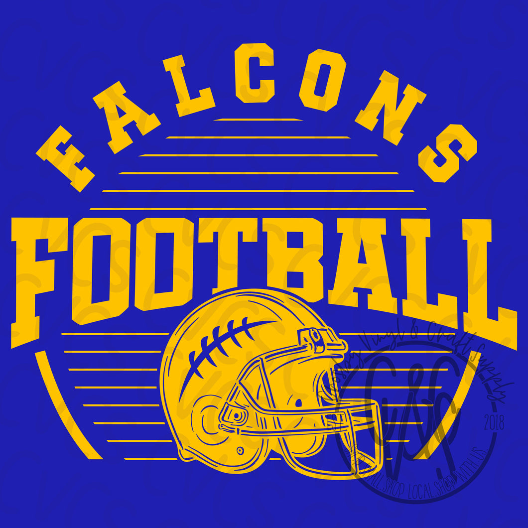 Falcons Gold Stripes Football