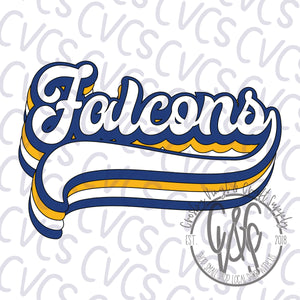 Falcons Retro - Blue and Gold