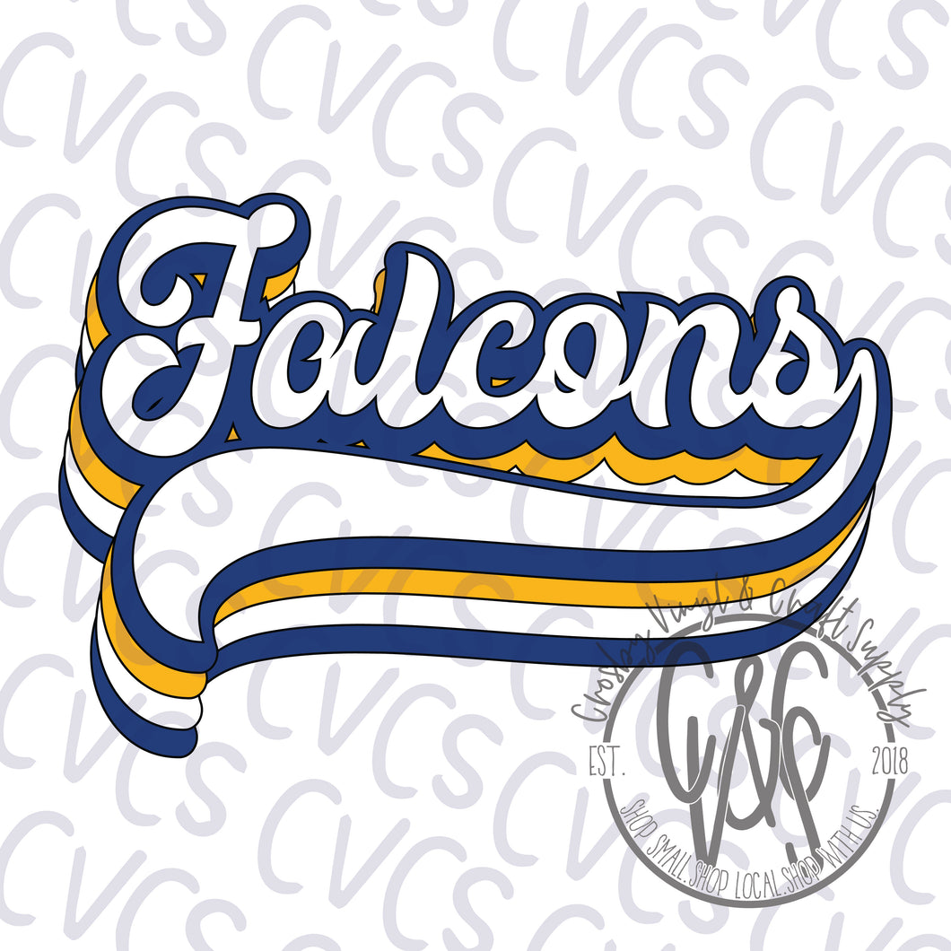 Falcons Retro - Blue and Gold