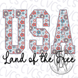 Floral USA Land of the Free