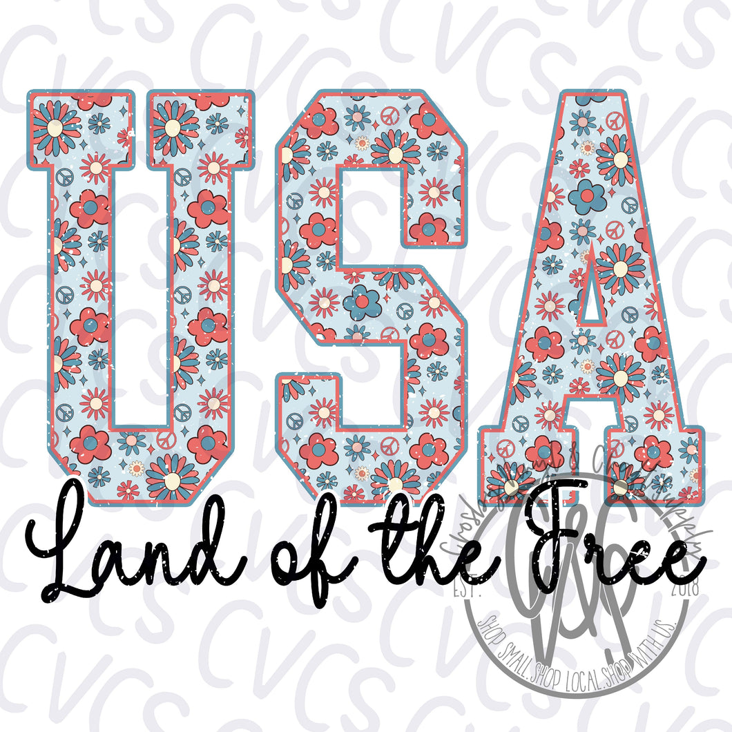 Floral USA Land of the Free