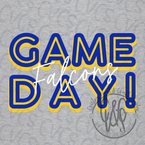 Game Day Stacked - Blue Falcons