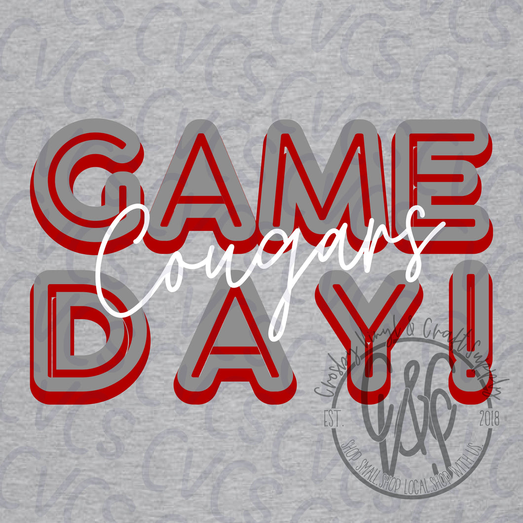Game Day Stacked - Cougars