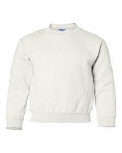 Gildan 18000B Heavy Blend Youth Sweatshirt - White