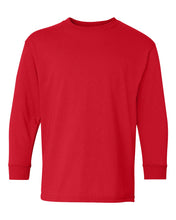 Load image into Gallery viewer, Gildan 5400B Heavy Cotton Youth Long Sleeve Tee - Red
