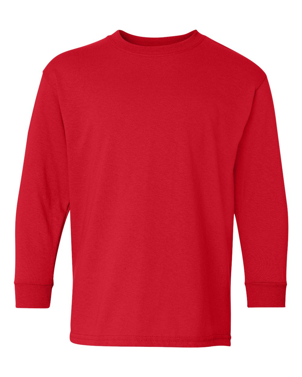 Gildan 5400B Heavy Cotton Youth Long Sleeve Tee - Red